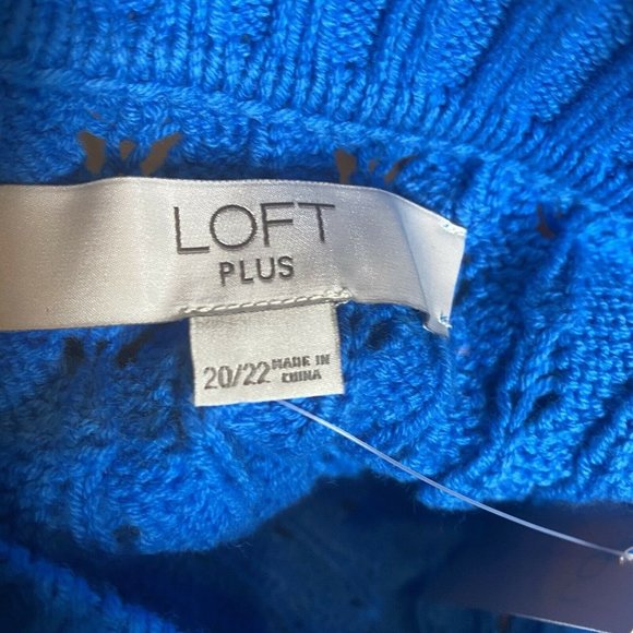 Loft Plus | NWT! Blue Sweater Plus Size 20/22 - Picture 4 of 5